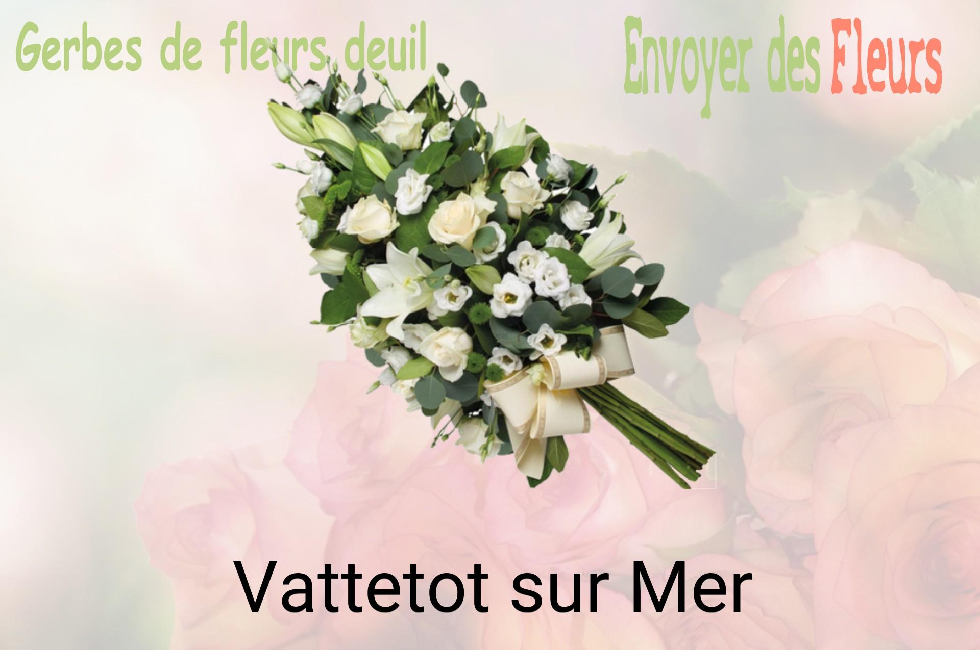 Gerbe de fleurs de deuil livrée à Vattetot-sur-Mer